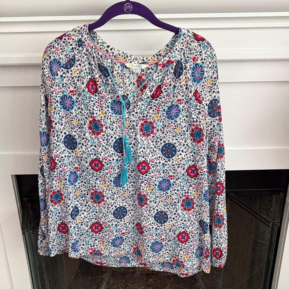 Boden Multicolor Floral Blouse- size 10- Great Condition